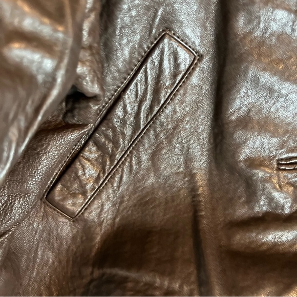 Vintage women’s  Blueline & company 100% leather bomber jacket. Size large - Picture 6 of 13